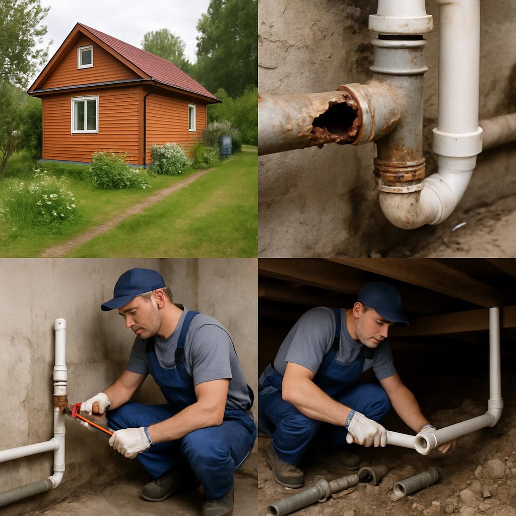 Замена труб на даче Замена труб на даче