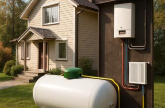 Водяное отопление от газгольдера