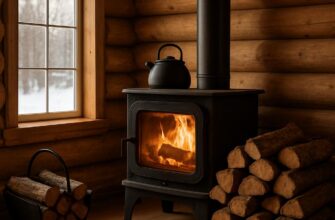 Отопление дома дровами в Истре