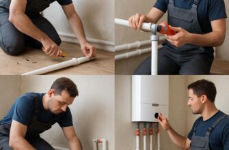 Монтаж труб отопления