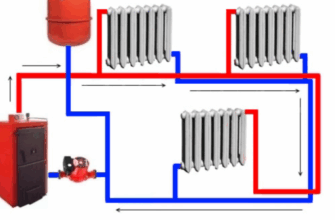 Схема двухтрубного отопления коттеджа