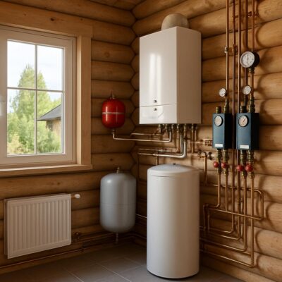 Отопление частного дома в Мыканино