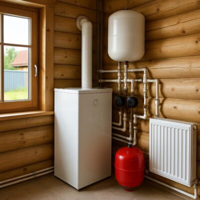 Отопление частного дома в Лечищево